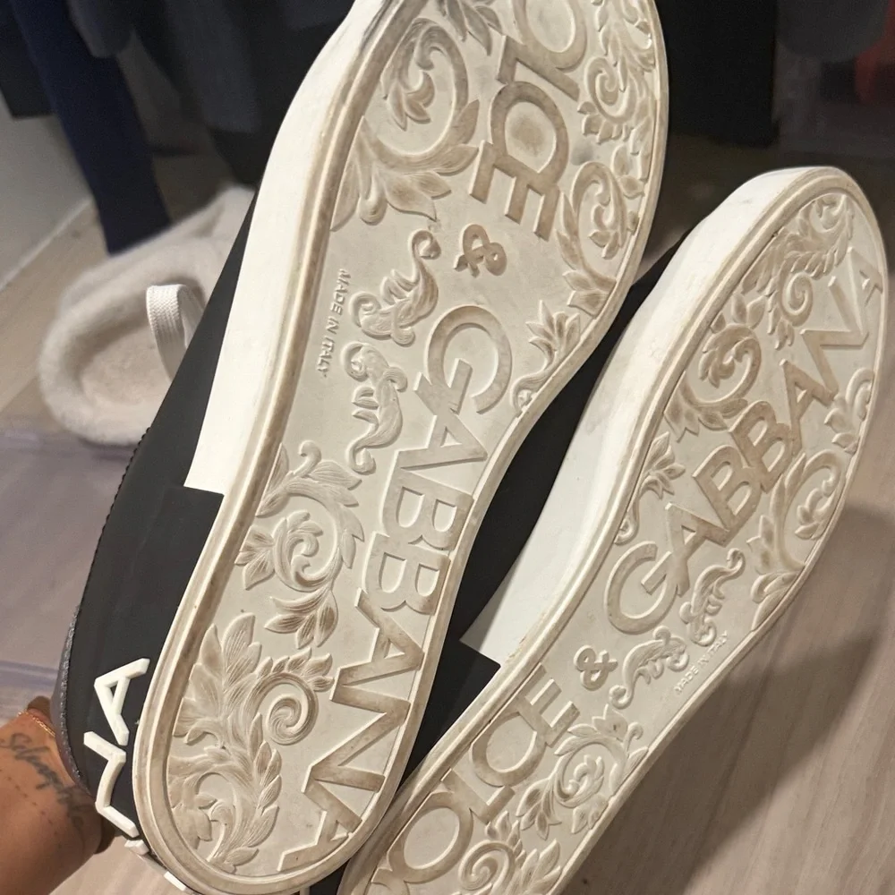 Dolce & Gabbana Black and Metallic Sneakers - Picture 3 of 3